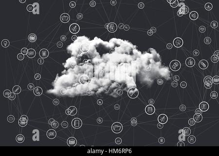 Immagine concettuale del cloud computing Foto Stock