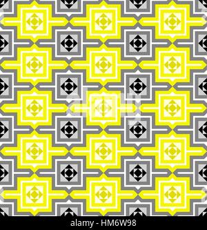 Piazza tradizionale configurazione di matrice - seamless modificabile vettore di ripetizione di sfondo Illustrazione Vettoriale