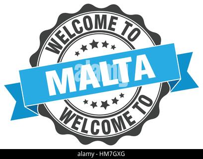 Malta round della guarnizione a nastro Illustrazione Vettoriale