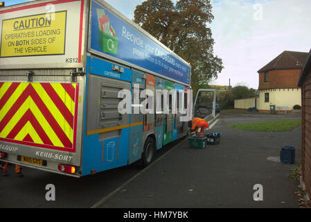 Marciapiede recycing in Teignbridge, Devon Foto Stock