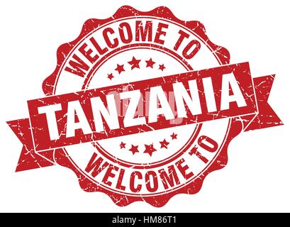 Tanzania round della guarnizione a nastro Illustrazione Vettoriale