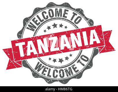 Tanzania round della guarnizione a nastro Illustrazione Vettoriale