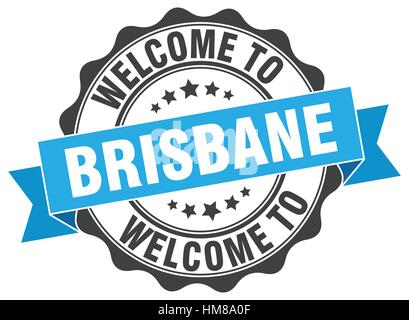 Brisbane round della guarnizione a nastro Illustrazione Vettoriale