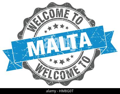 Malta round della guarnizione a nastro Illustrazione Vettoriale