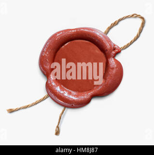 Guarnizione cera con corda isolato Foto Stock