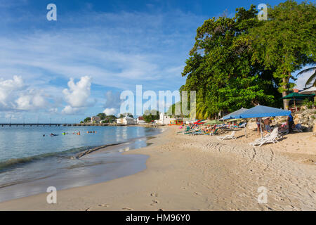 La spiaggia, Speightstown, San Pietro, Barbados, West Indies, dei Caraibi e America centrale Foto Stock