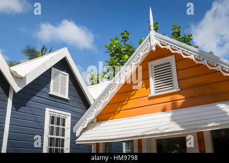Case colorate, Holetown, St. James, Barbados, West Indies, dei Caraibi e America centrale Foto Stock