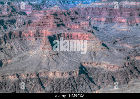 Hopi Point, South Rim, il Parco Nazionale del Grand Canyon, Sito Patrimonio Mondiale dell'UNESCO, Arizona, Stati Uniti d'America Foto Stock