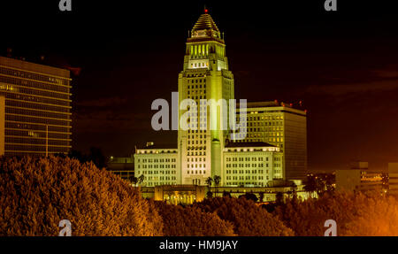 Edificio storico in LA - Municipio di LA in mattina presto 2, USA foto scattata sul 2016.10.29.LA USA Foto Stock