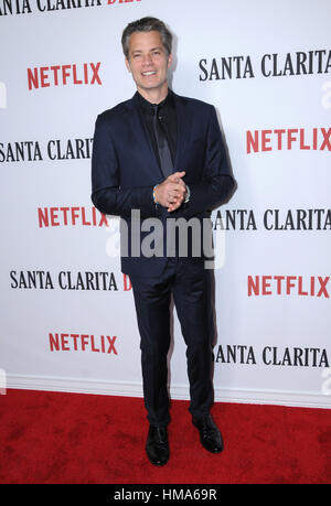 Hollywood, CA, Stati Uniti d'America. Il 1° febbraio 2017. 01 Febbraio 2017 - Hollywood, California - Timothy Olyphant. Premiere di Netflix '"Santa Clarita dieta" tenutosi a ArcLight Cinema Glossari Affini Dome. Photo credit: Birdie Thompson/AdMedia Credito: Birdie Thompson/AdMedia/ZUMA filo/Alamy Live News Foto Stock