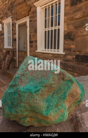 Dettagli architettonici presso Hubbell Trading Post National Historic Site entro la Navajo Nation, Arizona, Stati Uniti d'America Foto Stock