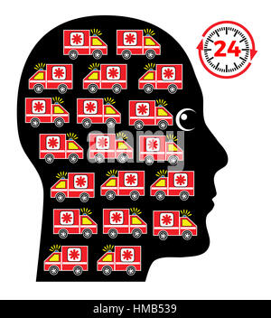 Paziente affetto da ipocondria Foto Stock