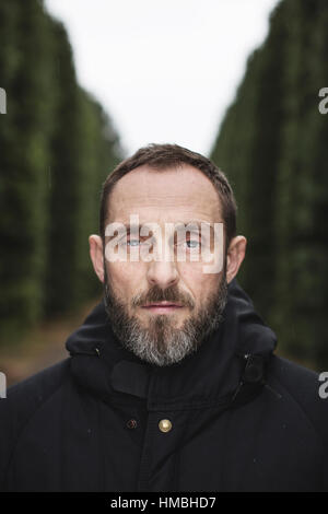 Il premiato attore danese Roland Møller ritratte in Copenhagen. Danimarca, 11/12 2015. Foto Stock