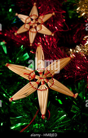 Albero di natale stelle - stile scandinavo Foto Stock