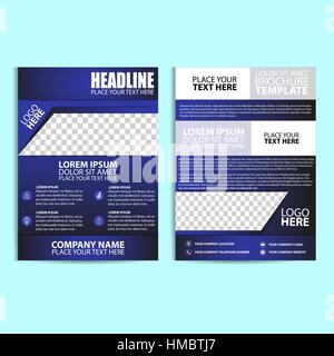 Brochure design, flyer template in formato A4, il Vettore, illustrazione Illustrazione Vettoriale