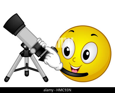 Smiley Astronomia telescopio rifrattore Foto Stock