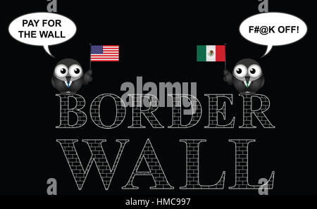 La rappresentanza degli Stati Uniti d'America muro di frontiera con il Messico Foto Stock