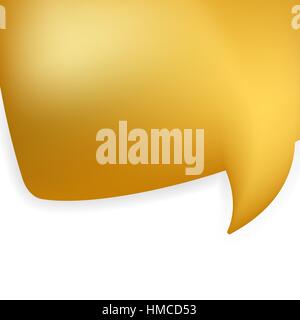 Golden moderno brillante discorso bolla. EPS 8 file vettoriale incluso Illustrazione Vettoriale