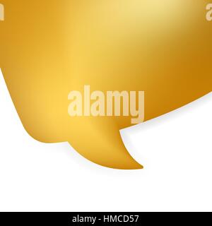 Golden moderno brillante discorso bolla. EPS 8 file vettoriale incluso Illustrazione Vettoriale