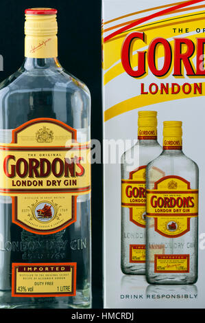 Offerte London dry gin bottiglia da 1 litro e pack Foto Stock