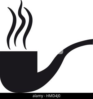 Tubo di tabacco pittogramma fumatori Illustrazione Vettoriale