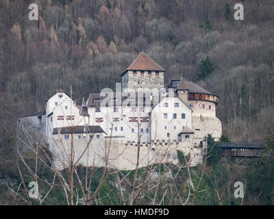Il castello di Vaduz nel Liechtenstein. Foto Stock