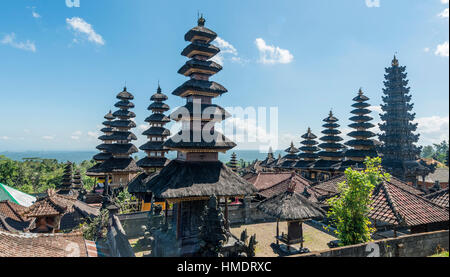 Pagode, Tempio Madre, Tempio Besakih, Pura Agung Besakih Penetaran, Bali-Hinduism, Banjar Besakih Bali, Indonesia Foto Stock