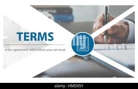 Contratto accordo equo interfaccia della pagina web Foto Stock
