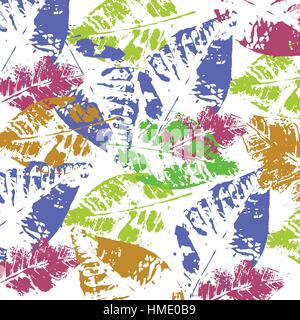 Pattern colorati con foglie di autunno Illustrazione Vettoriale