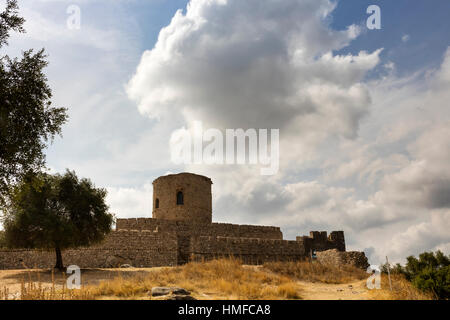 Castello medievale Jimena de la Frontera, Cadice, Spagna. Foto Stock