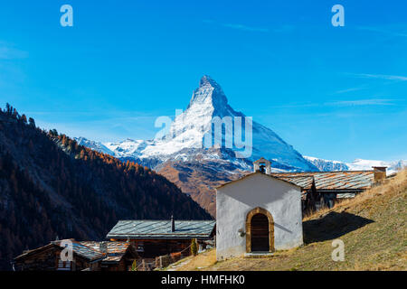 Il Cervino, 4478m, Zermatt, Vallese, alpi svizzere, Svizzera Foto Stock