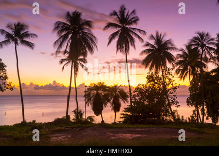 Tramonto della West Coast, St. James, Barbados, West Indies, dei Caraibi e America centrale Foto Stock