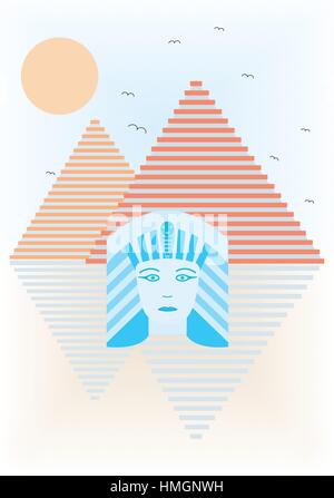 Abstract antico Egitto Illustrazione Vettoriale