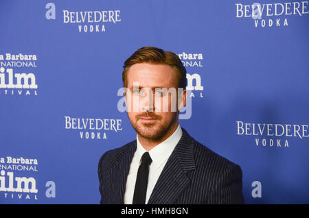 Santa Barbara, Stati Uniti d'America. 03Feb, 2017. Ryan Gosling assiste la straordinaria esecuzione del premio di anno presentato da Belvedere Vodka al xxxii annuale di Santa Barbara International Film Festival presso il Teatro di Arlington a Santa Barbara in California su Febru Foto Stock