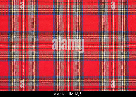 Red tartan scozzese tessuto di sfondo texture Foto Stock
