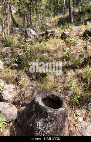 Tham Piu Grotta Memorial, Xiang Khouang Provincia, Laos Foto Stock