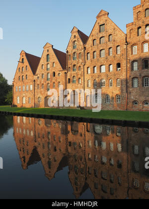 Depositi di sale di Lubecca, Germania Foto Stock