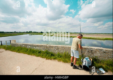 Vedute del fiume Test in Southampton, Hampshire area. Foto Stock