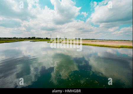 Vedute del fiume Test in Southampton, Hampshire area. Foto Stock