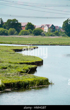 Vedute del fiume Test in Southampton, Hampshire area. Foto Stock