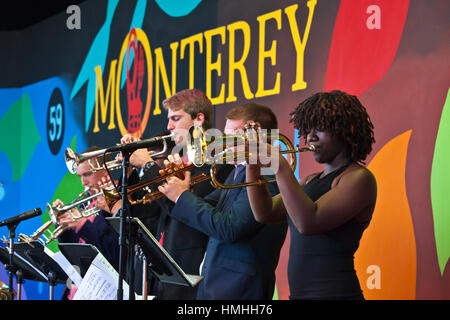 La prossima generazione di Jazz Orchestra diretta da Paolo CANTOS ALL'59TH MONTEREY JAZZ FESTIVAL - California Foto Stock