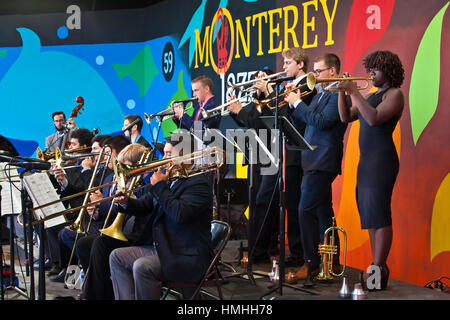 La prossima generazione di Jazz Orchestra diretta da Paolo CANTOS ALL'59TH MONTEREY JAZZ FESTIVAL - California Foto Stock