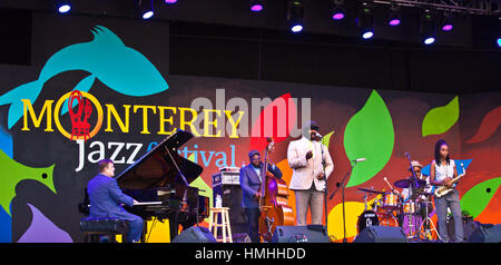 GREGORY PORTER canta su Jimmy Lyons stadio durante la 59a MONTEREY JAZZ FESTIVAL - California Foto Stock