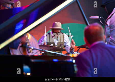 GREGORY PORTER canta su Jimmy Lyons stadio durante la 59a MONTEREY JAZZ FESTIVAL - California Foto Stock