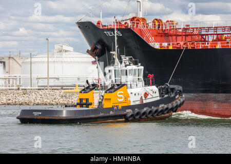 Barche rimorchiatore a Tampa Bay Florida Foto Stock