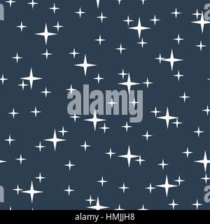 Abstract seamless pattern con il cielo notturno e le stelle. Stella sullo sfondo del cielo. EPS8 illustrazione vettoriale. Illustrazione Vettoriale