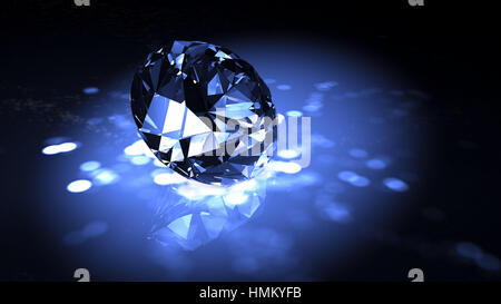 Classic diamond 3D render Foto Stock
