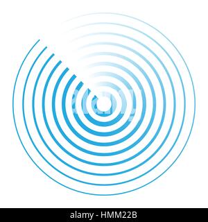 Il radar astratto simbolo icona illustrazione vettoriale Illustrazione Vettoriale