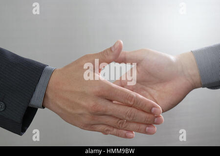Business Meeting di partenariato concetto.photo businessmans handshake. Gli imprenditori di successo di handshaking perfetto dopo deal.close up Foto Stock