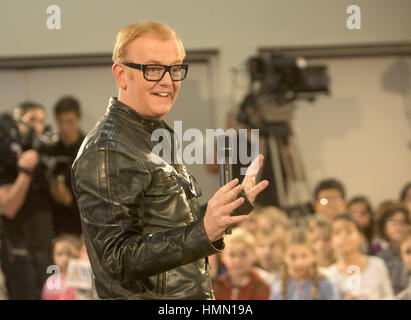 Londra, Regno Unito. Xxi gen, 2015. 21 Gennaio 2015 - Londra, Inghilterra - Chris Evans a Weston Park Primary School di Harringay, a nord di Londra. Vi è stato un 500 parole laboratorio di storia gestito da BBC Radio 2 come una parte di 500 parole storia per bambini-concorso di scrittura, a nord di Londra. Photo credit: Alpha premere/AdMedia Credit: Alpha premere/AdMedia/ZUMA filo/Alamy Live News Foto Stock